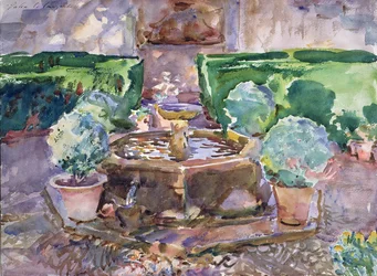 Brunnen im Generalife, Granada